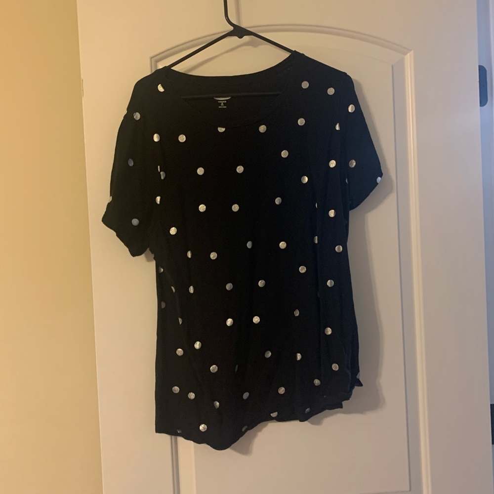 Silver polkadot shirt